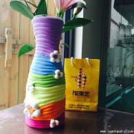 陶指艺创意五彩超轻DIY花瓶上市