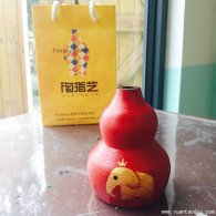创意陶指艺DIY赤红系图案陶罐新品上市