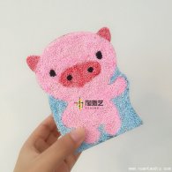 陶指艺可爱粉色小猪儿童轻手工珍珠泥DIY
