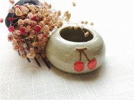 陶艺DIY店分享可爱小小樱桃陶瓷作品