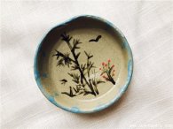 陶艺DIY店中国风竹与梅陶瓷作品