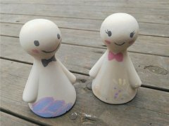 DIY创意手工店分享陶土制作的可爱晴天娃娃