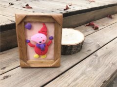创意陶艺手工店粘土画作品分享--可爱的小猪佩奇