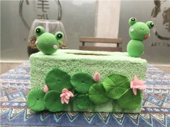 陶艺DIY店珍珠泥作品佛系游戏--旅行的青蛙